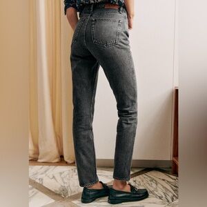 Sezane Le Brut Middle Grey Jeans Tall NWT